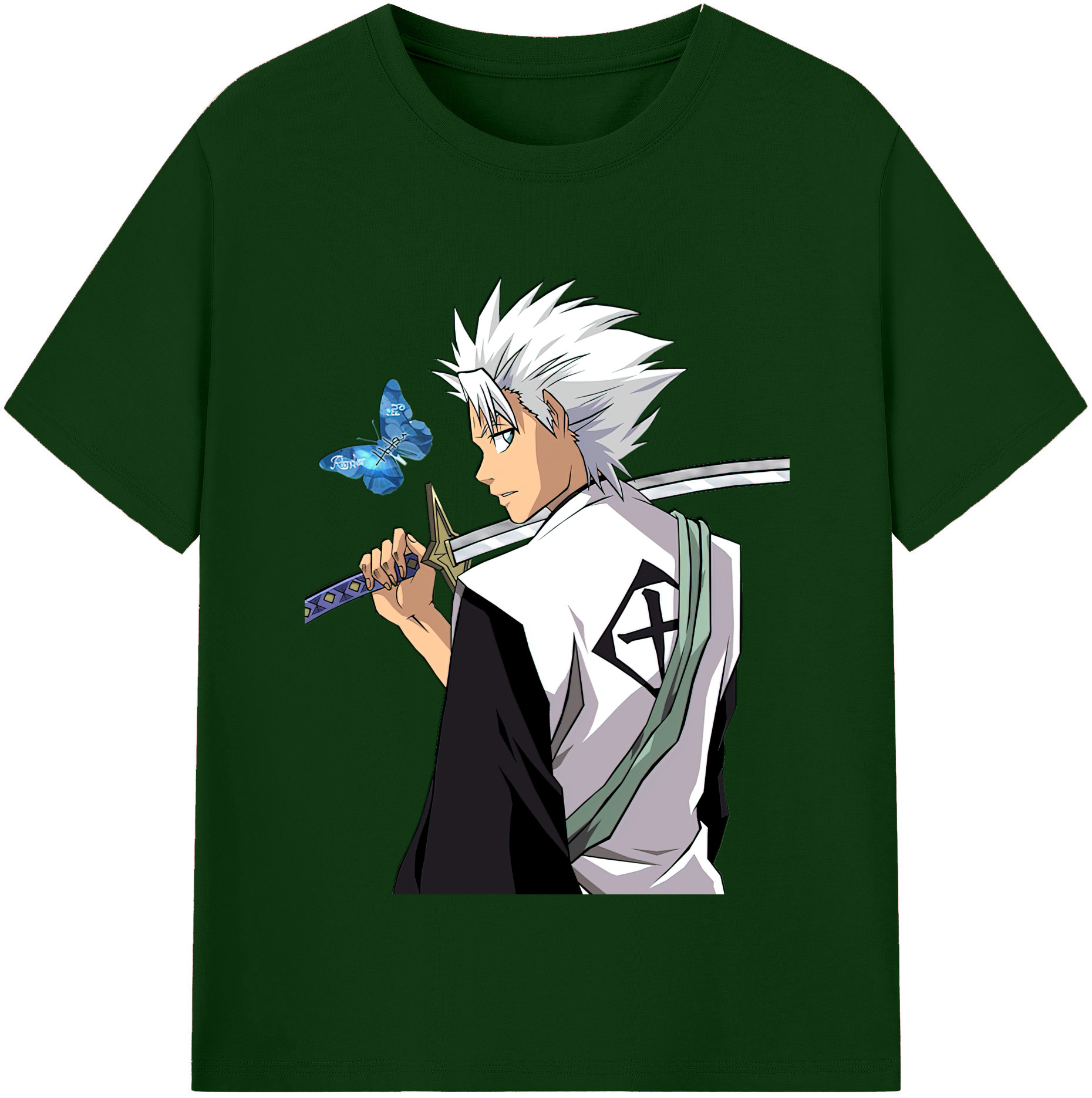 （画像用） ブリーチ 日番谷冬獅郎（ひつがや とうしろう） BLEACH Hitsugaya Toushirou 綿100％半袖Tシャツ（フロントプリント）